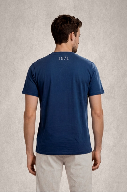 Camiseta banda impresión diagonal Old Rowley - vista trasera