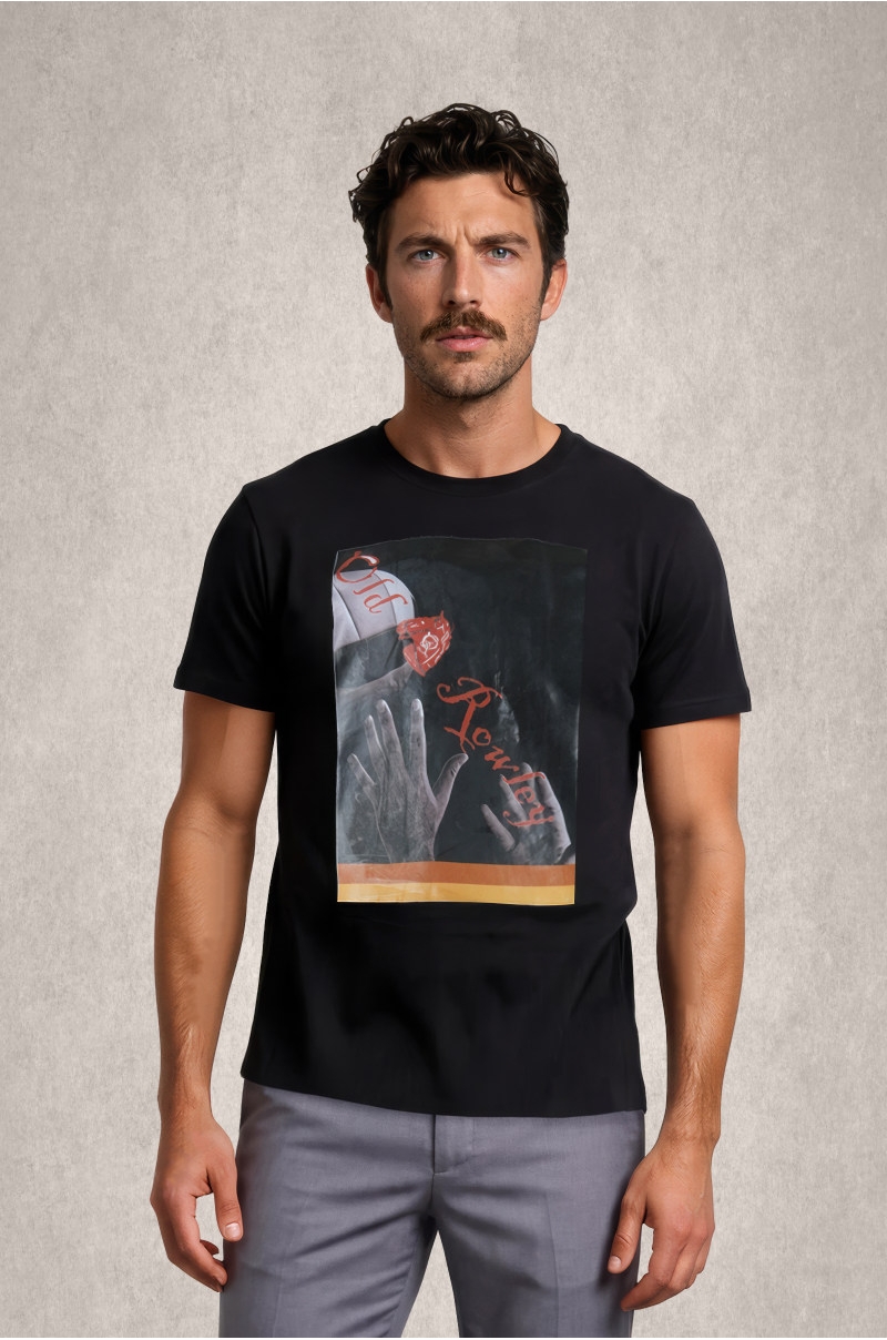 Camiseta Negra Basketball Old Rowley - vista frontal