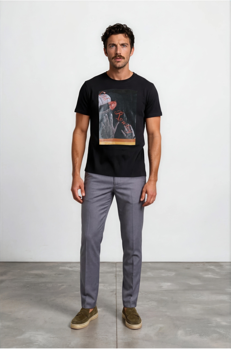 Camiseta Negra Basketball Old Rowley - vista frontal completa