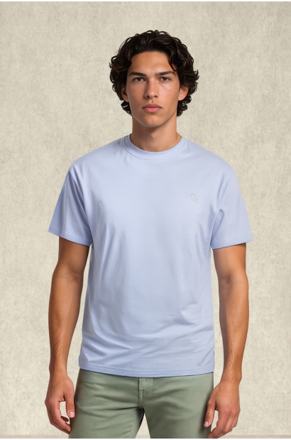 Camiseta Básica Azul Claro...