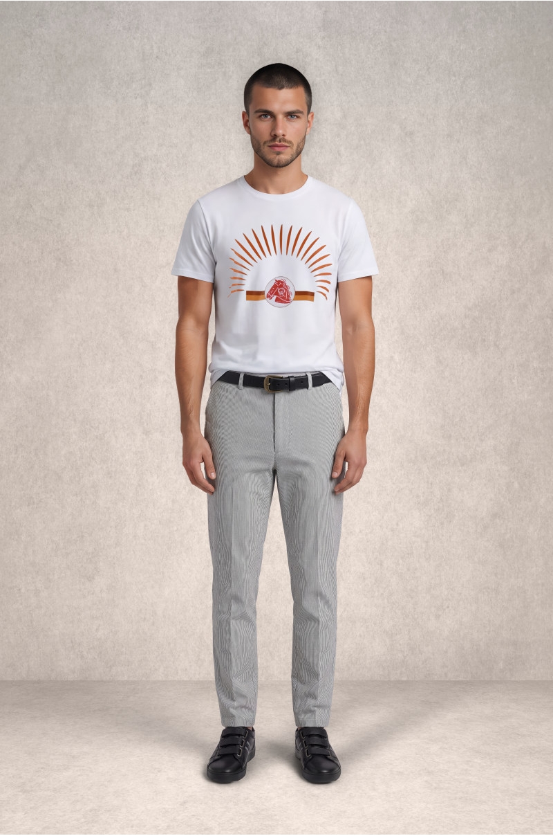 Camiseta Fire Logo blanca Old Rowley - vista frontal completa