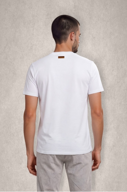 Camiseta Fire Logo blanca Old Rowley - vista trasera
