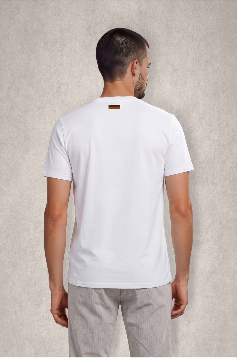 Camiseta Fire Logo blanca Old Rowley - vista trasera