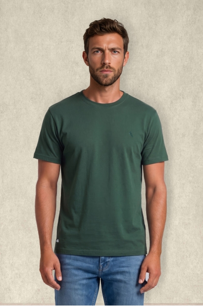camiseta logo color bordado