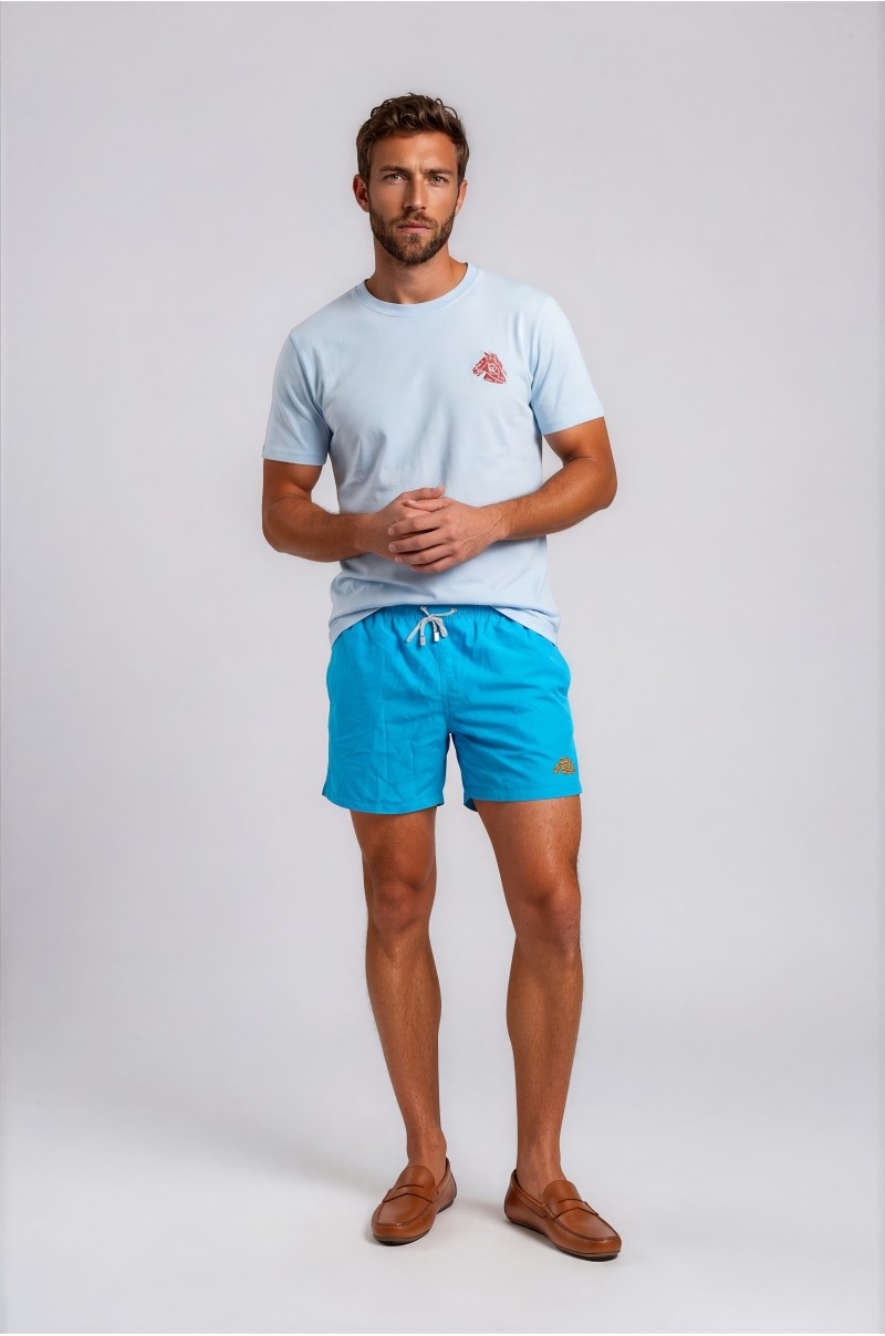 Bañador hombre azul claro liso Old Rowley -  vista frontal completo
