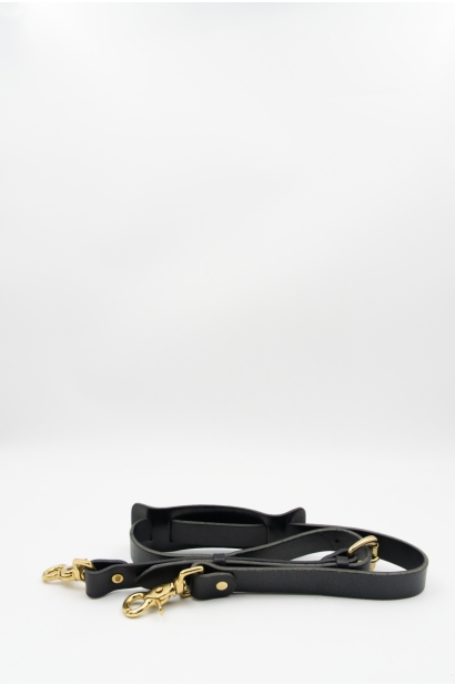 Bolso de Viaje Weekender de Piel Negra Old Rowley - vista bandolera