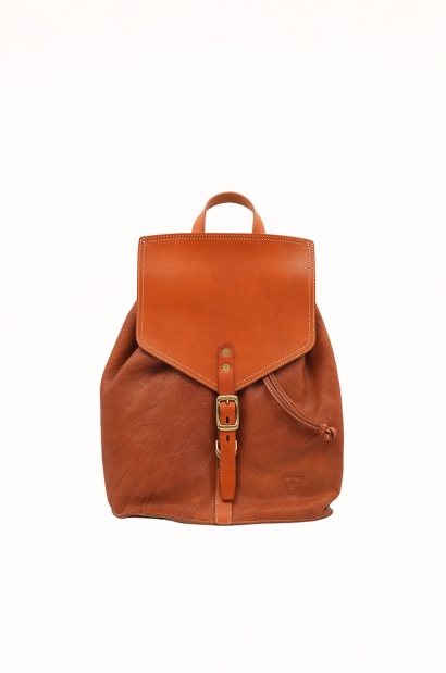Mochila de Piel Marrón con...