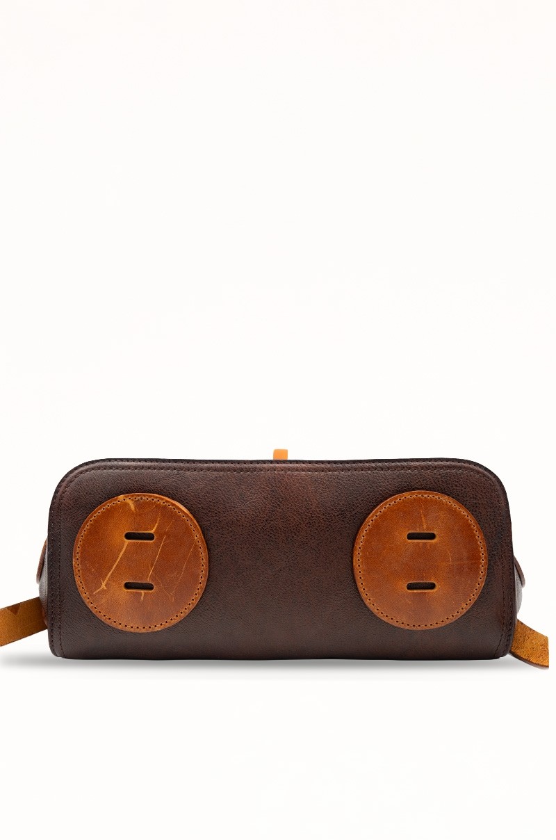 Mochila de Piel Marrón Heritage para Hombre Old Rowley - vista base
