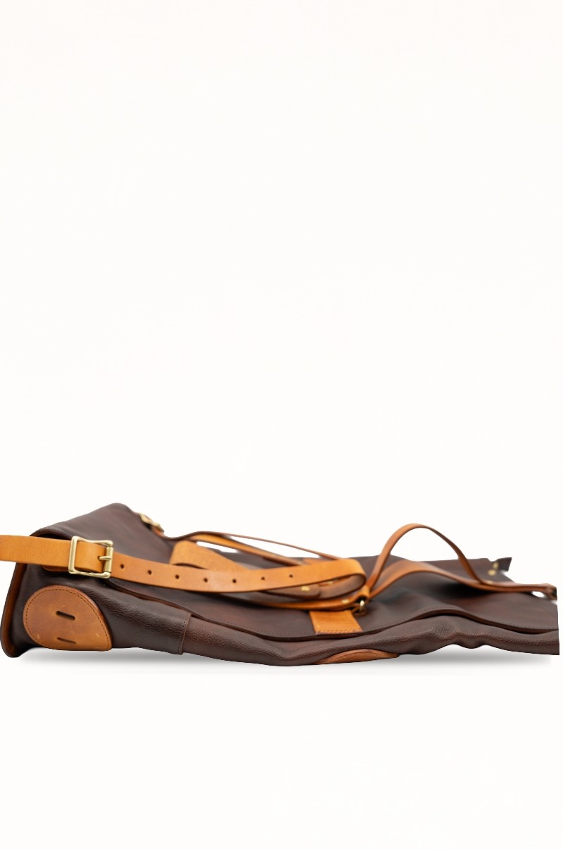 Mochila de Piel Marrón Heritage para Hombre Old Rowley - vista  en plano