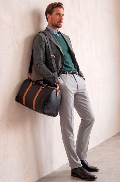 Bolsa de viaje de piel...