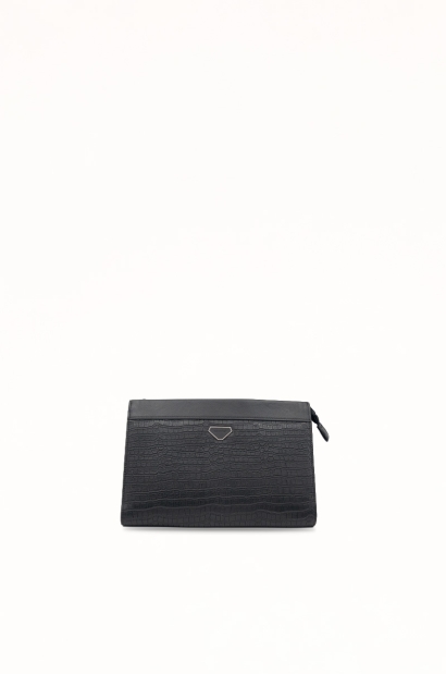 Clutch de Piel Vacuna Negra...