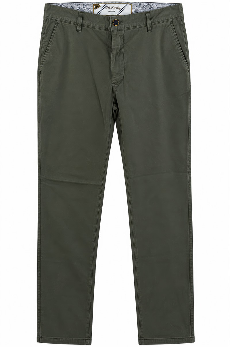 Pantalón chino verde regular fit para hombre - vista frontal solo pantalón