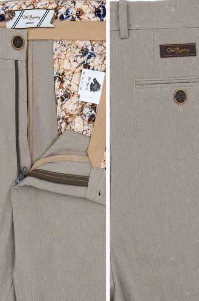 Pantalón de Vestir Marrón para Hombre Old Rowley - vista detalle