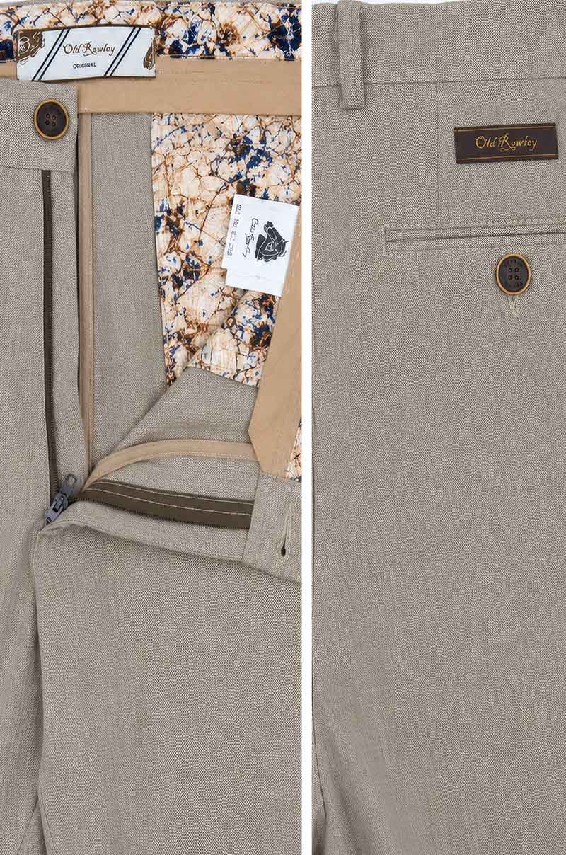 Pantalón de Vestir Marrón para Hombre Old Rowley - vista detalle
