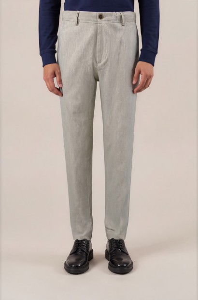Pantalón de Vestir Marrón para Hombre Old Rowley - vista frontal modelo