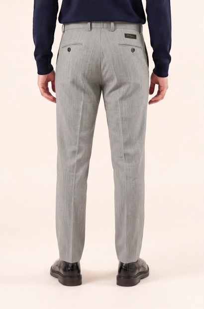 Pantalón de Vestir Marrón para Hombre Old Rowley - vista trasera