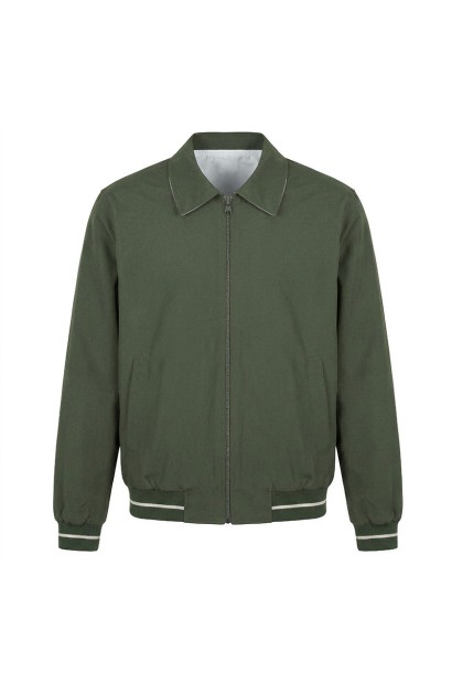 Cazadora acolchada azul marino con cuello alto y bolsillos cargo — Old Rowley
