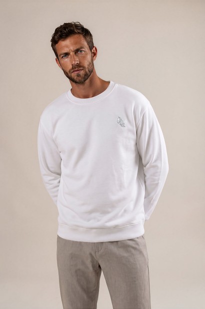 Sudadera Blanco Crema Old Rowley