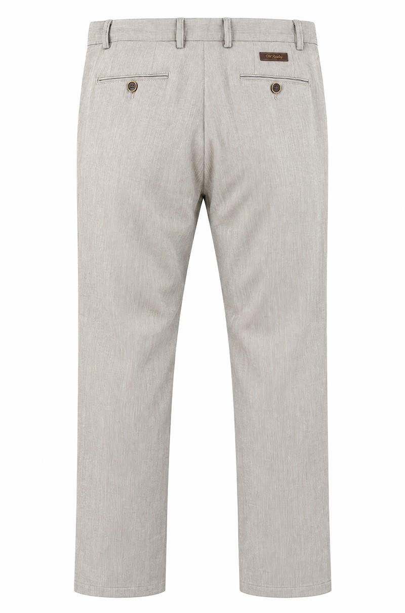 Pantalón de Vestir Marrón para Hombre Old Rowley - vista trasera