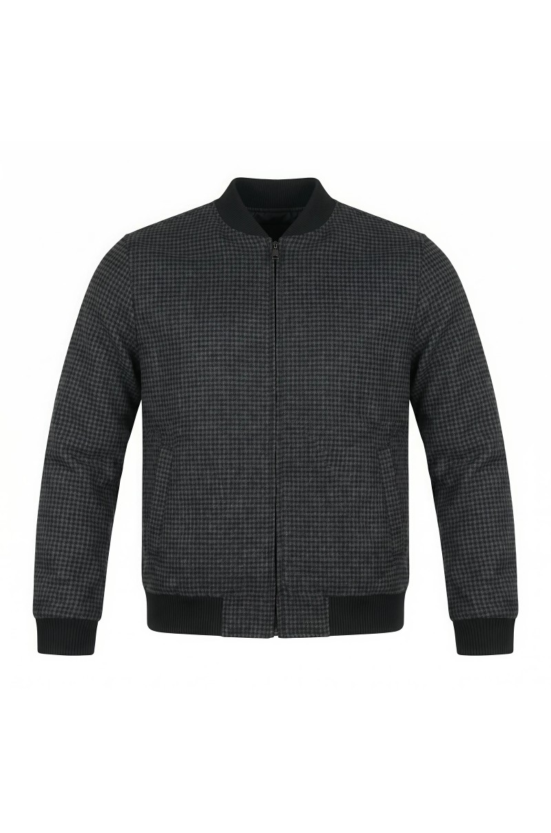 Chaqueta bomber de hombre con pata de gallo Old Rowley - vista frontal del producto