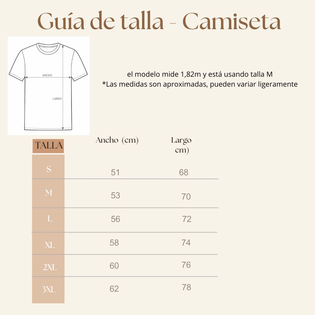 guia talla camiseta